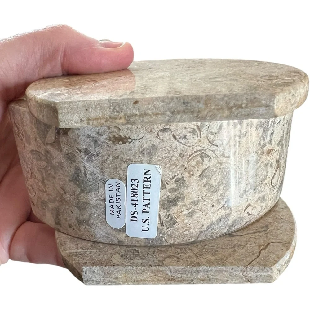 Brown marble coasters VINTAGE set of 6